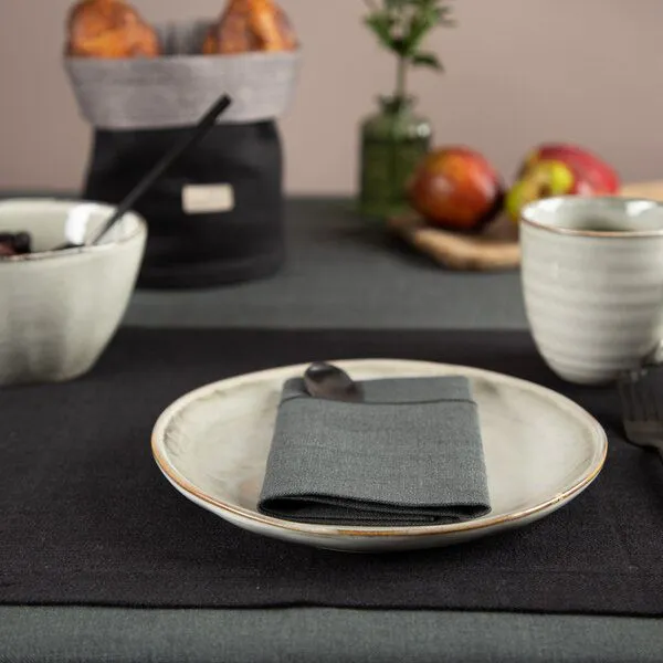 nahtur-design nahtur-design Tischset aus 100% Leinen, Leinendenim, Blauschwarz (schwarz), – Produktbild 1 von 5