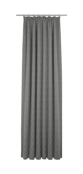 Nature by Adam Nature by Adam Vorhang aus 100% Bio-Baumwolle - Made in Germany - Indian Cortezada Light, Dunkelgrau, – Produktbild 3 von 7