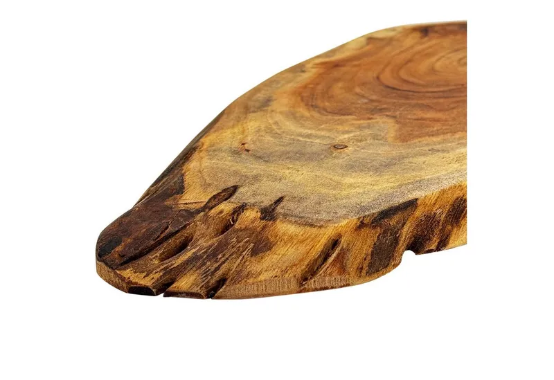 Online-Fuchs Servierbrett mit Griff, Schneidebrett aus Holz - auch als Dekoration in der Küche, Bastseil zum Aufhängen bereits angebracht, Beige, – Produktbild 4 von 4