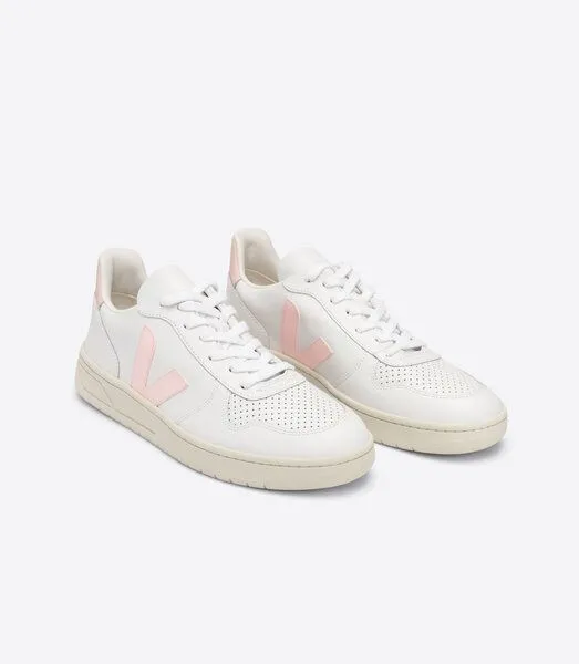 Veja Veja Sneaker Damen - V-10 Leather, Weiß (extra white petale), – Produktbild 2 von 4