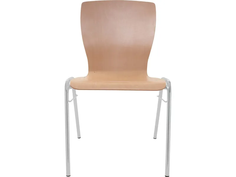 Besucherstuhl "A29" Buche, Gestell silber, Steg – Produktbild 1 von 1