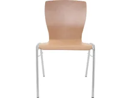 Besucherstuhl "A29" Buche, Gestell silber, Steg – Produktbild 1 von 1