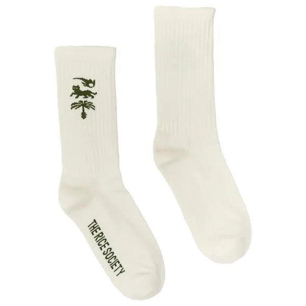 RICE RICE Socken AVY, Ecru/green, – Produktbild 1 von 4
