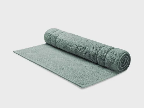 Yumeko Badematte Deluxe 60x100 cm Yumeko aus Bio-Baumwolle, Sea green, – Produktbild 2 von 4