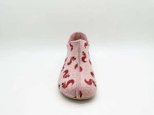 thies Veganer Kids Squirrel Slipper Boot "thies ® PET" aus recycelten Flaschen, fair produziert, Rose (rosa), – Produktbild 2 von 4
