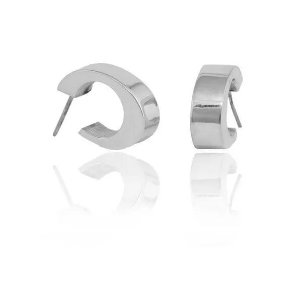pakilia pakilia Silber Ohrstecker Halbmond oval Fair-Trade und handmade – Produktbild 2 von 3