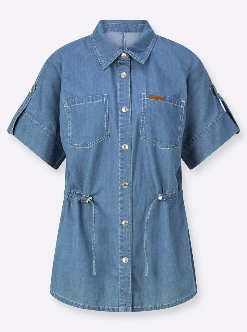 Witt Jeansbluse blue-bleached, Blue-bleached, – Produktbild 1 von 2