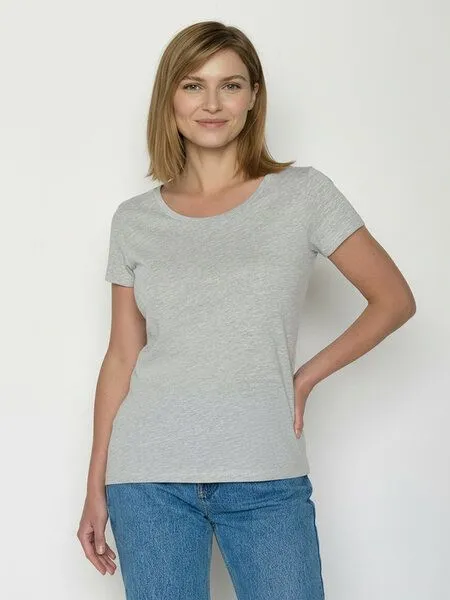 GreenBomb GREENBOMB Basic Loves - Sportliches T-Shirt aus Bio-Baumwolle / GOTS / Fair & Vegan, Grau (heidegrau), – Produktbild 1 von 4