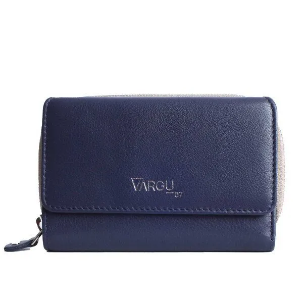 Vargu Vargu Echtleder Geldbörse NILA 1-A, Purple - grey, – Produktbild 2 von 4