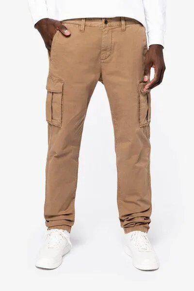 Greenspired Greenspired Umweltfreundliche ausgewaschene Cargohose aus 100 % Biobaumwolle, 250 g/m² 42-54, Verwaschenes kamel, – Produktbild 2 von 2
