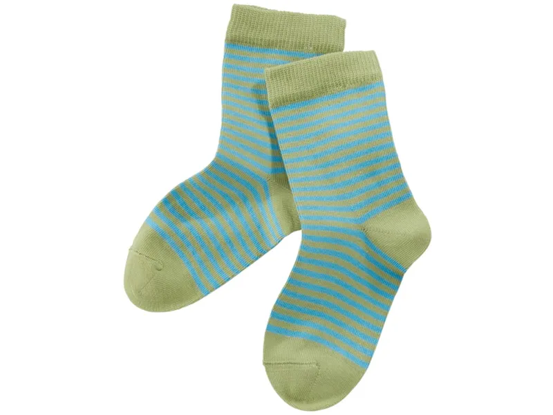 grödo Ringelsocken kiwi-türkisblau Gr. 3-4, Grün, mehrfarbig, – Produktbild 1 von 1