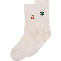 MELA MELA Gerippte Socken Stickerei Bundle, Kirsche / klee, – Produktbild 1 von 1