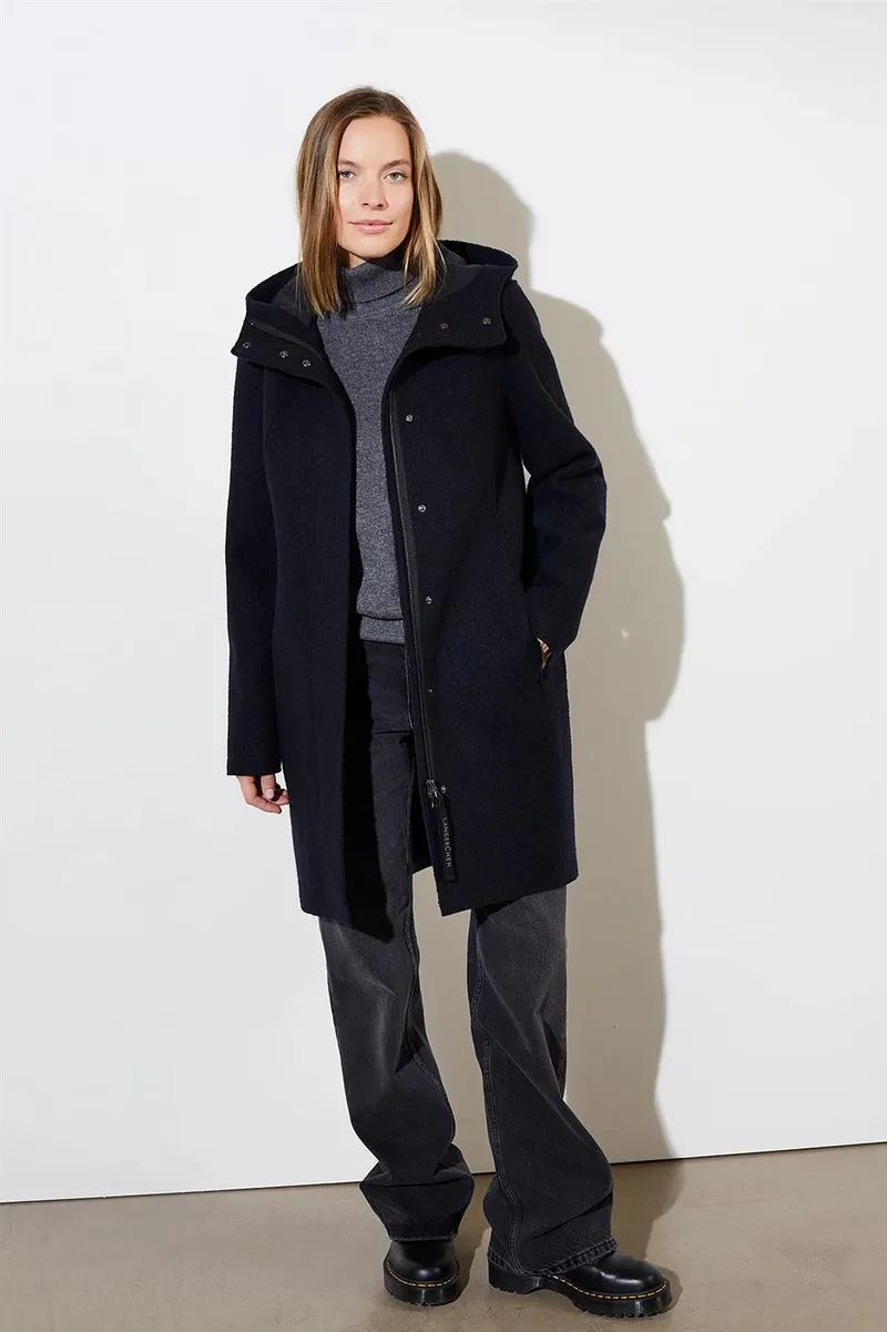 LangerChen Woll-Mantel Modell: Risana, Navy, – Produktbild 1 von 5