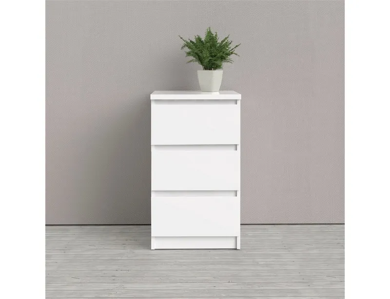 Home affaire Kommode Naia, Elegante und modernes Sideboard mit 3 geräumigenSchubladen, Weiß, – Produktbild 1 von 5