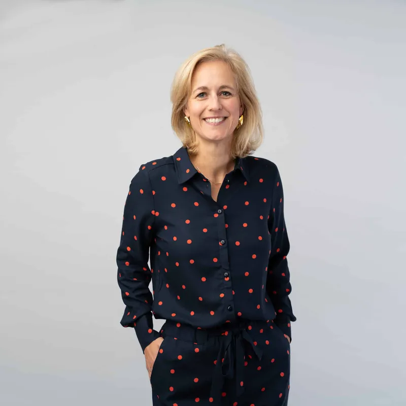 Marjolein Elisabeth Marjolein Elisabeth Damen vegan Mees Navy Dots Bluse, Extra dunkelblau, – Produktbild 1 von 2