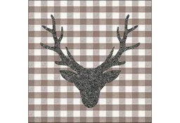 Ambiente Luxury Paper Products Papierserviette, Servietten Papier 33x33cm 3-lagig mit Hirsch Kopf Karo Motiv 20 Stück – Produktbild 1 von 1