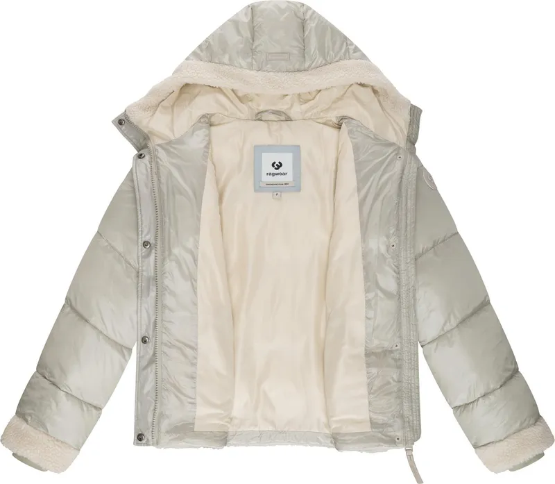 ragwear ragwear Winterjacke Editah Shiny YOUMODO Jacke mit Plüsch-Details und glänzender Optik, Braun, – Produktbild 1 von 5