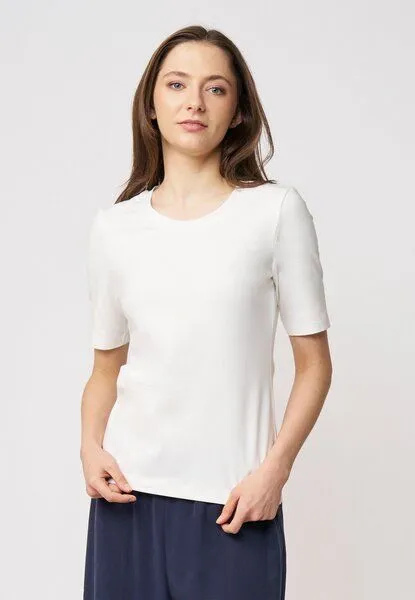 LANA Organic LANA Organic Basic Shirt aus Bio Baumwolle für Damen, Modell Vinnie, Ecru, – Produktbild 1 von 4