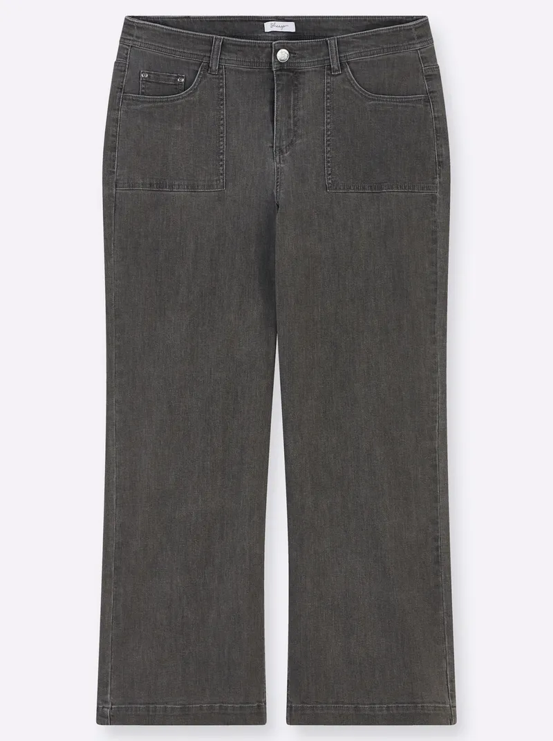 sheego Jeans grey denim, Grey denim, – Produktbild 1 von 3