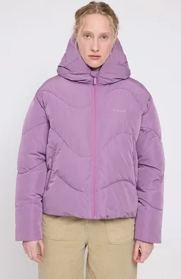 Mazine Mazine Damen vegan Kurze Pufferjacke Waves Grape Pink – Produktbild 1 von 1