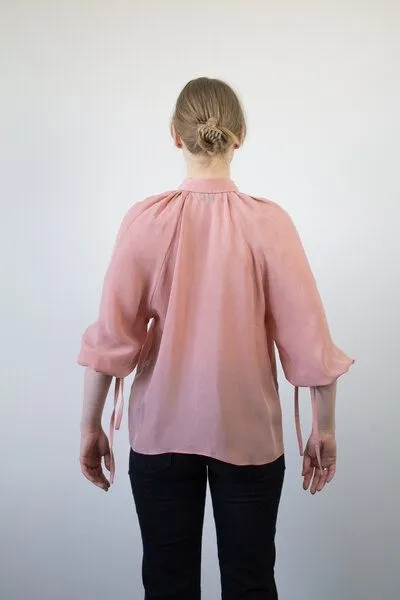 Skrabak Skrabak Bluse Stella aus Modal mit weiten Ärmeln, Rosa, – Produktbild 4 von 4
