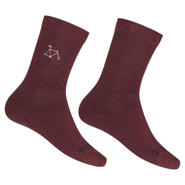Iriedaily Iriedaily Peaceride Sock, Aubergine (rot), – Produktbild 1 von 2