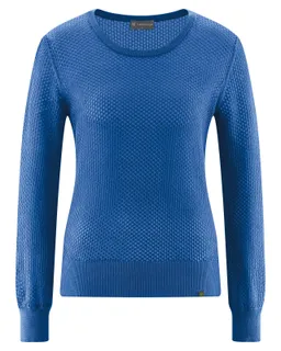 HempAge Hempage Damen vegan Pullover Aus Luftigem Offenem Strick Königsblau – Produktbild 1 von 1