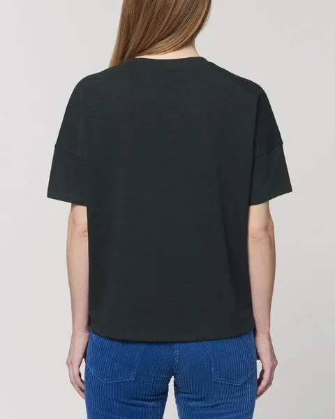 Human Family Human Family Kastenförmiges Bio Damen T-Shirt "Mood - You´re Not Alone" in 3 Farben, Schwarz, – Produktbild 2 von 3