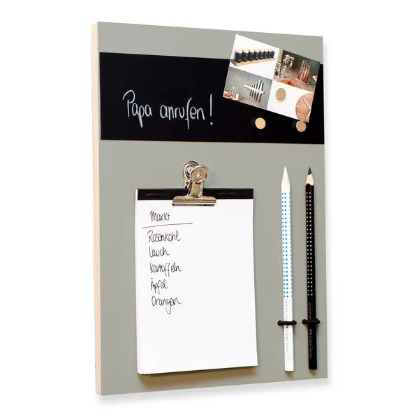 klotzaufklotz klotzaufklotz Memoboard Mini Linoleum, Hellgrau, – Produktbild 2 von 4