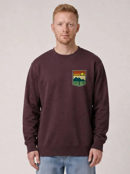 watapparel watapparel Sweatshirt Unisex Good Vibe, Red brown, – Produktbild 2 von 2