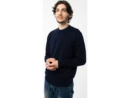 MELA MELA Bio-Herren-Feinstrick-Pullover 'HIMAL' mit Rundhalsausschnitt, navy, Gr. XL – Produktbild 1 von 1