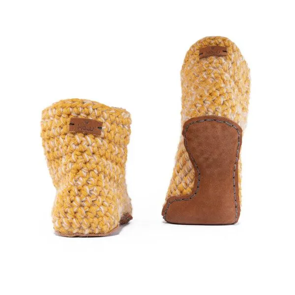 Kingdom of Wow Kingdom of Wow - Handgefertigte Hausschuhe aus Wolle - High Top, Butterscotch, – Produktbild 4 von 6