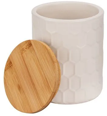 Wenko Wenko Vorratsdose Modell Maya, Keramik, (1-tlg), Frischhaltedose für Lebensmittel und Vorräte, luftdichter Deckel, Weiß, – Produktbild 2 von 8
