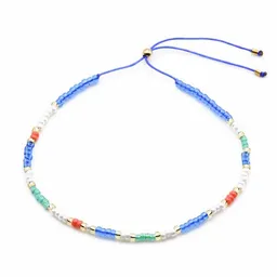juni juni Zartes, blauesPerlenarmband "Anchor" mit verstellbarer Länge – Produktbild 1 von 1