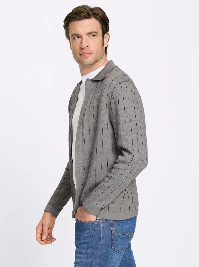 marco donati Strickjacke grau-meliert, Grau-meliert, – Produktbild 2 von 2