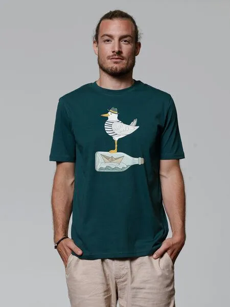 watapparel watapparel T-Shirt Unisex Möwe mit Hut, Glazed green, – Produktbild 2 von 4