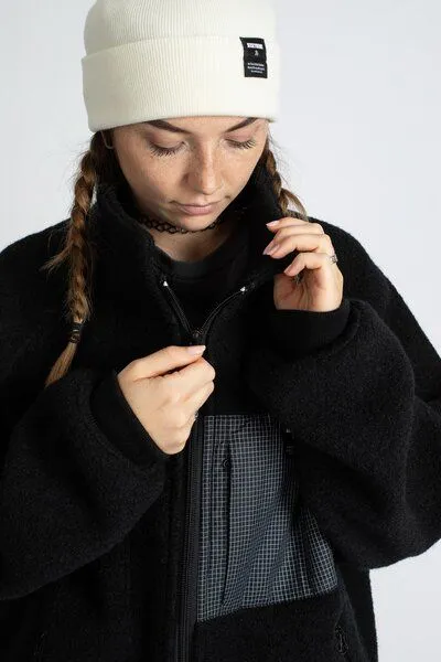 JECKYBENG JECKYBENG The NATURAL WOOLFLEECE - Fleecejacke aus 100% Bio-Schurwolle, Braun, – Produktbild 4 von 4