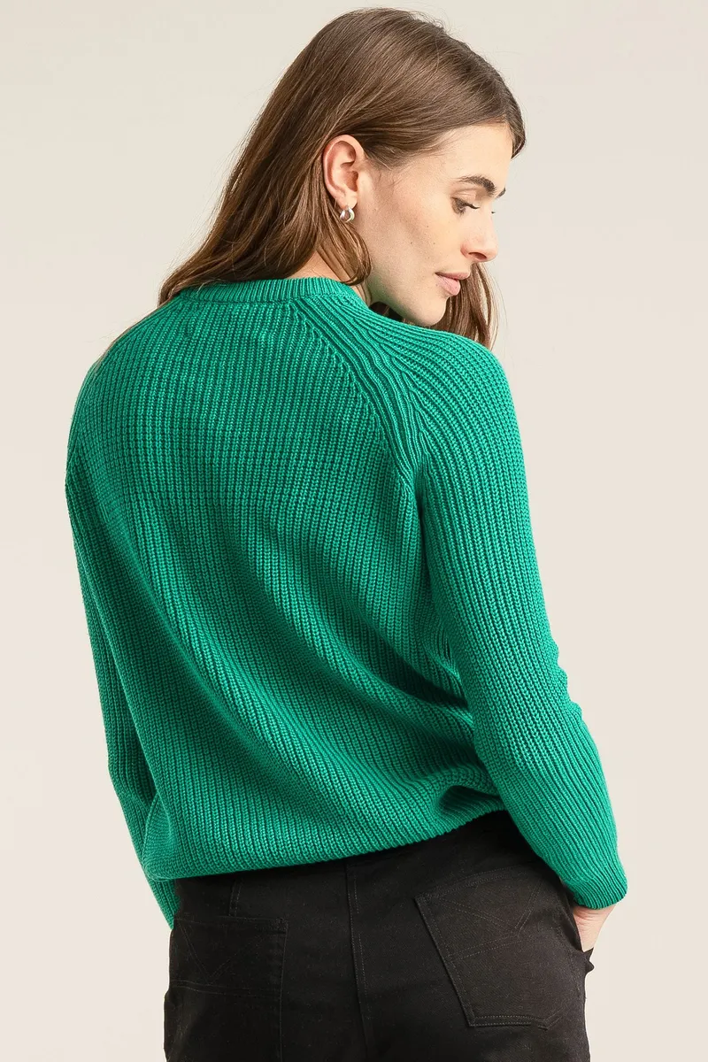 KOMODO KOMODO Damen vegan Pullover Sergio Grün, Grün, – Produktbild 2 von 2