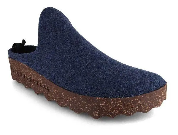 ASPORTUGUESAS ASPORTUGUESAS Come Filzpantoffeln mit Kork-Latex Sohle, Blau, – Produktbild 2 von 8