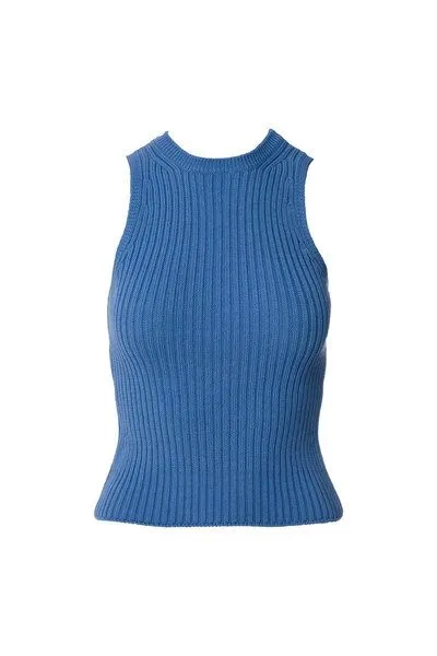 Kopyto Kopyto IMPALA RWS – gestreiftes Damen-Haltertop, Blau, – Produktbild 3 von 5