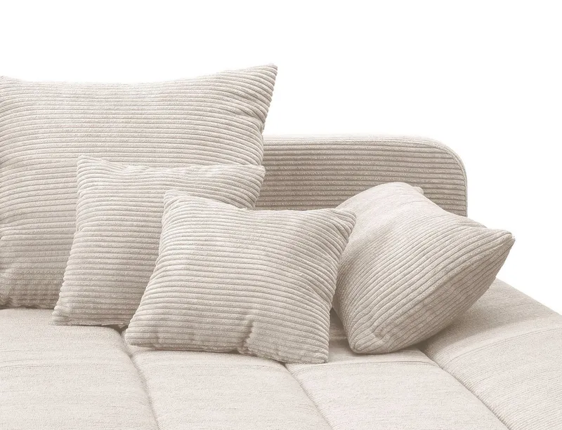 Home affaire Ecksofa Imola, bequem, aktuelle Steppung im Sitz, L-Form, Breite 270cm, wahlweise mit Bettfunktion, Beige|braun, – Produktbild 5 von 8