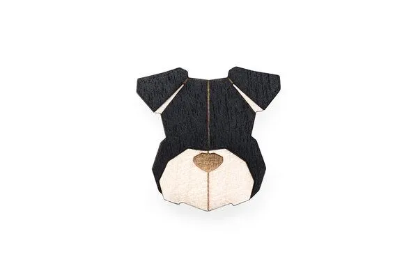 BeWooden BeWooden Brosche aus Holz – Schnauzer – Produktbild 2 von 4