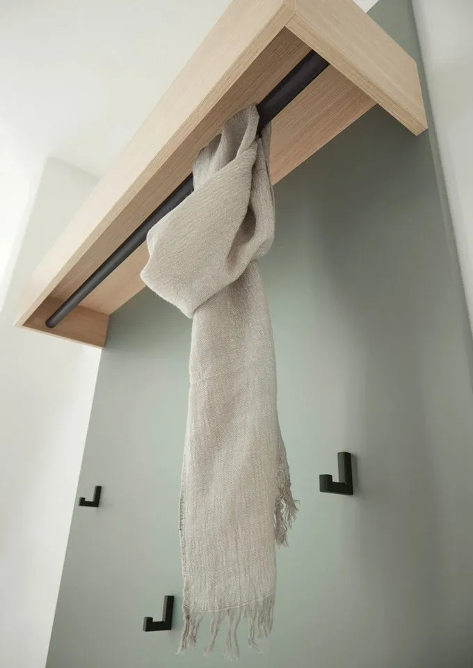 Furn.Design Garderoben-Set Center, (Flurgarderobe in Salbei Grün mit Eiche Dekor, 4-teilig, 170 x 200 cm), inkl. Sitzkissen, mit viel Stauraum, Grün, – Produktbild 5 von 5