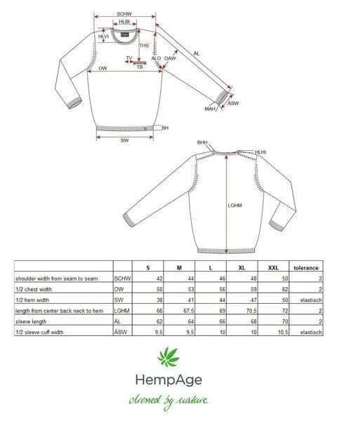 HempAge HempAge Hanf Sweatshirt, Menta(grün), – Produktbild 3 von 4