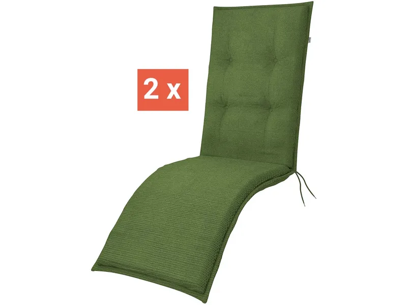 Doppler doppler Auflage "STAR" für Relaxliege, 2er-Pack, 170 x 48 x 6 cm, Polyester, grün – Produktbild 1 von 1