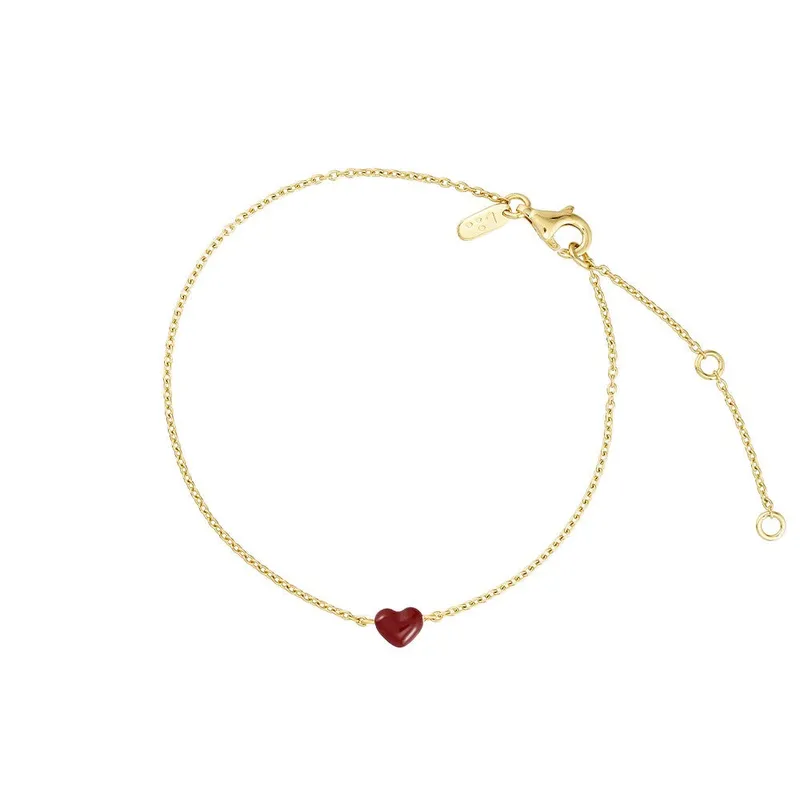 Design Letters Little Big Love Armband Burgundy - vergoldet – Produktbild 1 von 1