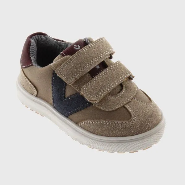 Victoria Victoria vegane Kinder-Klett-Sneaker – Puzzle Vegan Straps, Beige (braun), – Produktbild 2 von 4