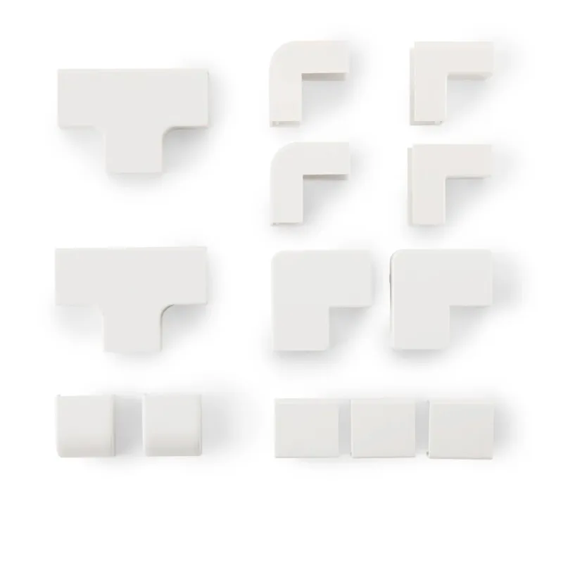 Hama Hama Kabelkanal-Set, 4 Stück, selbstklebend, 1 m, inkl. Verbindungsstücke, Weiß, – Produktbild 4 von 5
