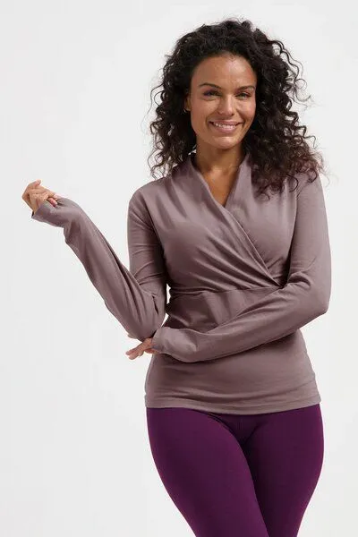 Urban Goddess Urban Goddess Ishtar Yoga Langarmshirt, Fireclay (braun), – Produktbild 1 von 4