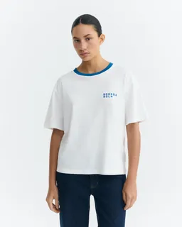 thinking mu Thinking MU Damen vegan T-Shirt Lucia Winery Kontrast Blau/ Weiß – Produktbild 1 von 1